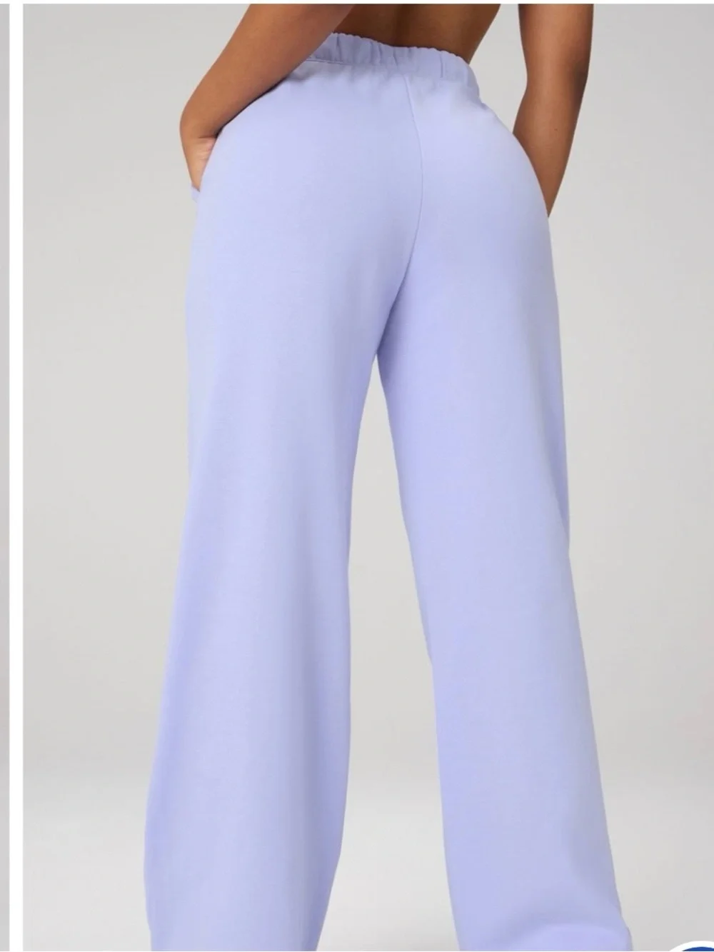 FABLETICS Cozy Fleece Wide Leg Sweatpant in Lilac- Size Small - Picture 2 of 13